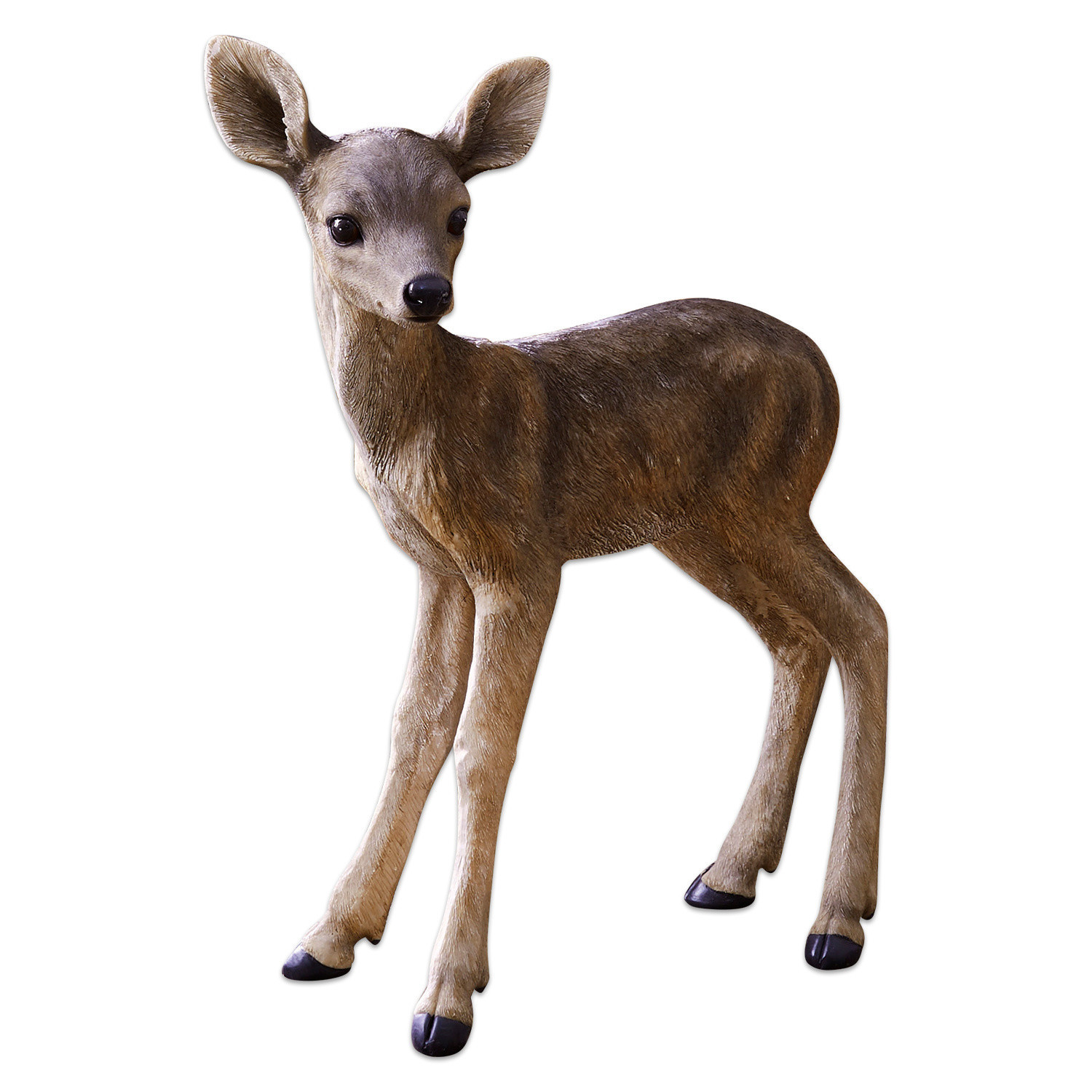 Cerbiatto Edvardsen Statua di cerbiatto marrone naturale per decorazioni interne ed esterne, materiale realistico