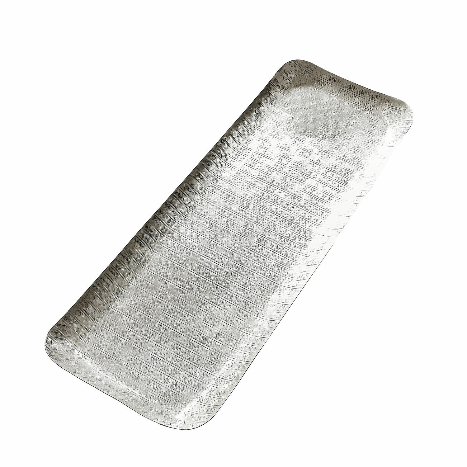 argento antico Vassoio rettangolare Lodine in argento antico con motivo delicato, accessorio decorativo in metallo