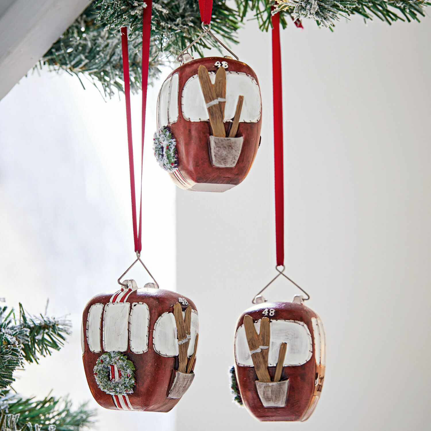 Set di 4 decorazioni da appendere Barnes