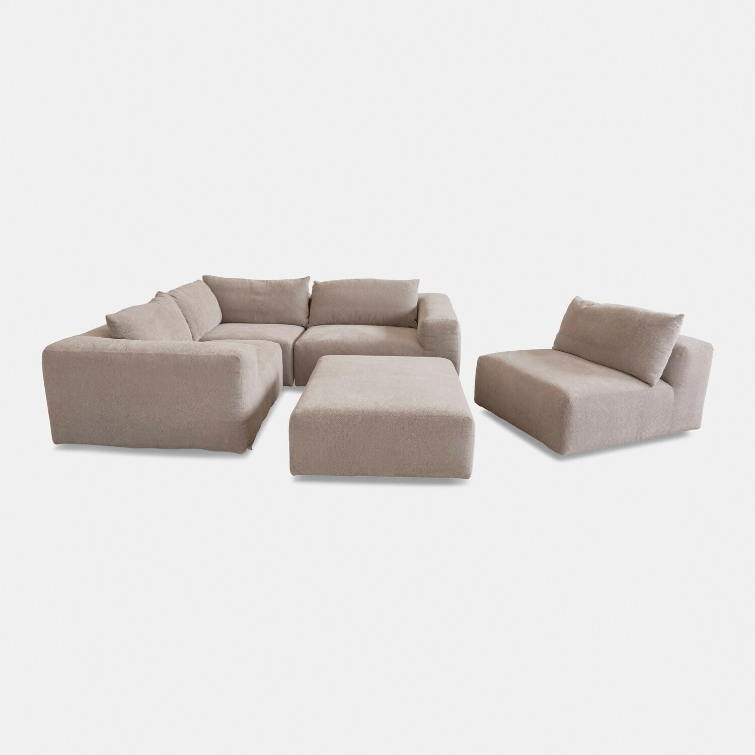 Divano modulare con pouf Northcombe