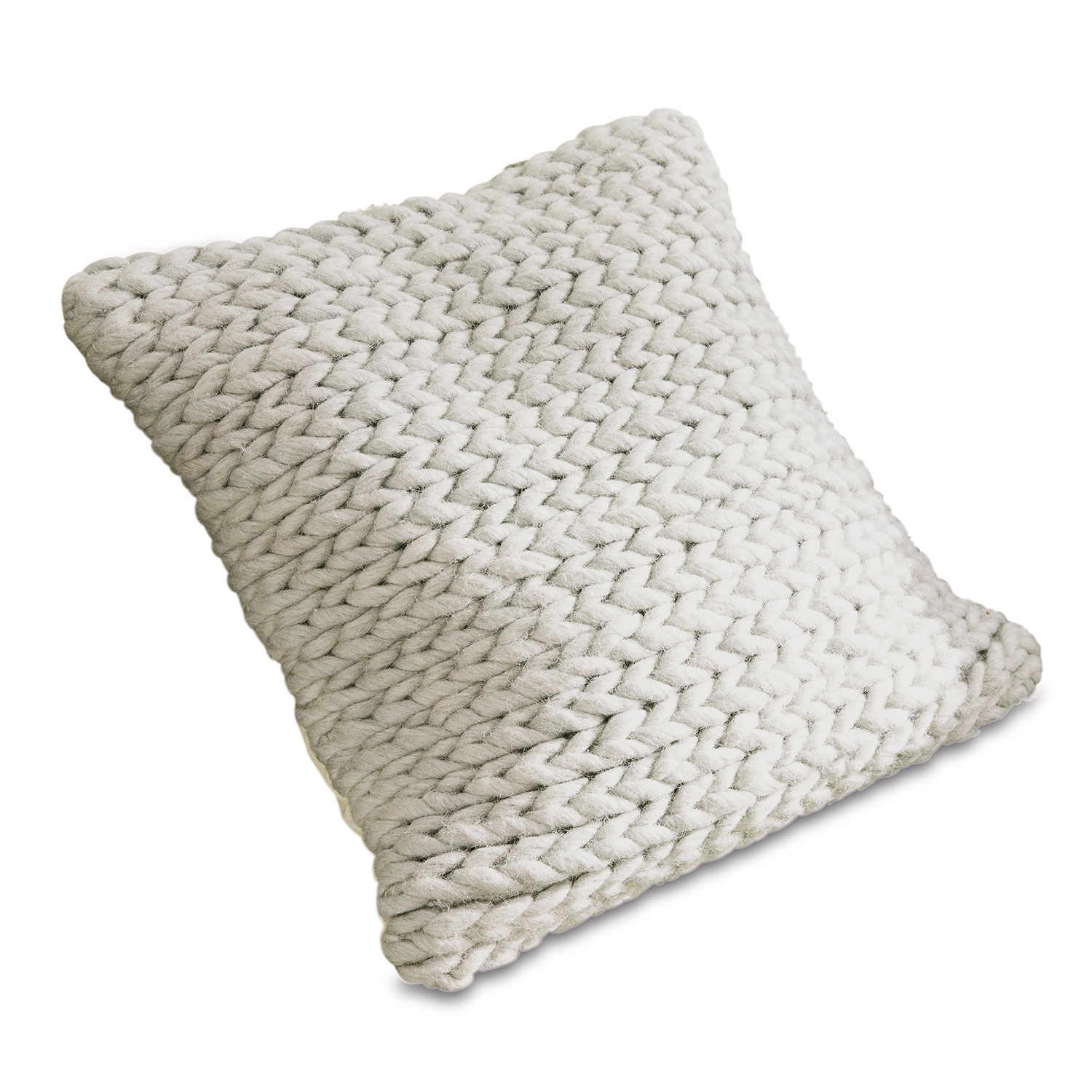 Copricuscino Limnia Cuscino decorativo quadrato con trama grossa in grigio chiaro, morbido e moderno