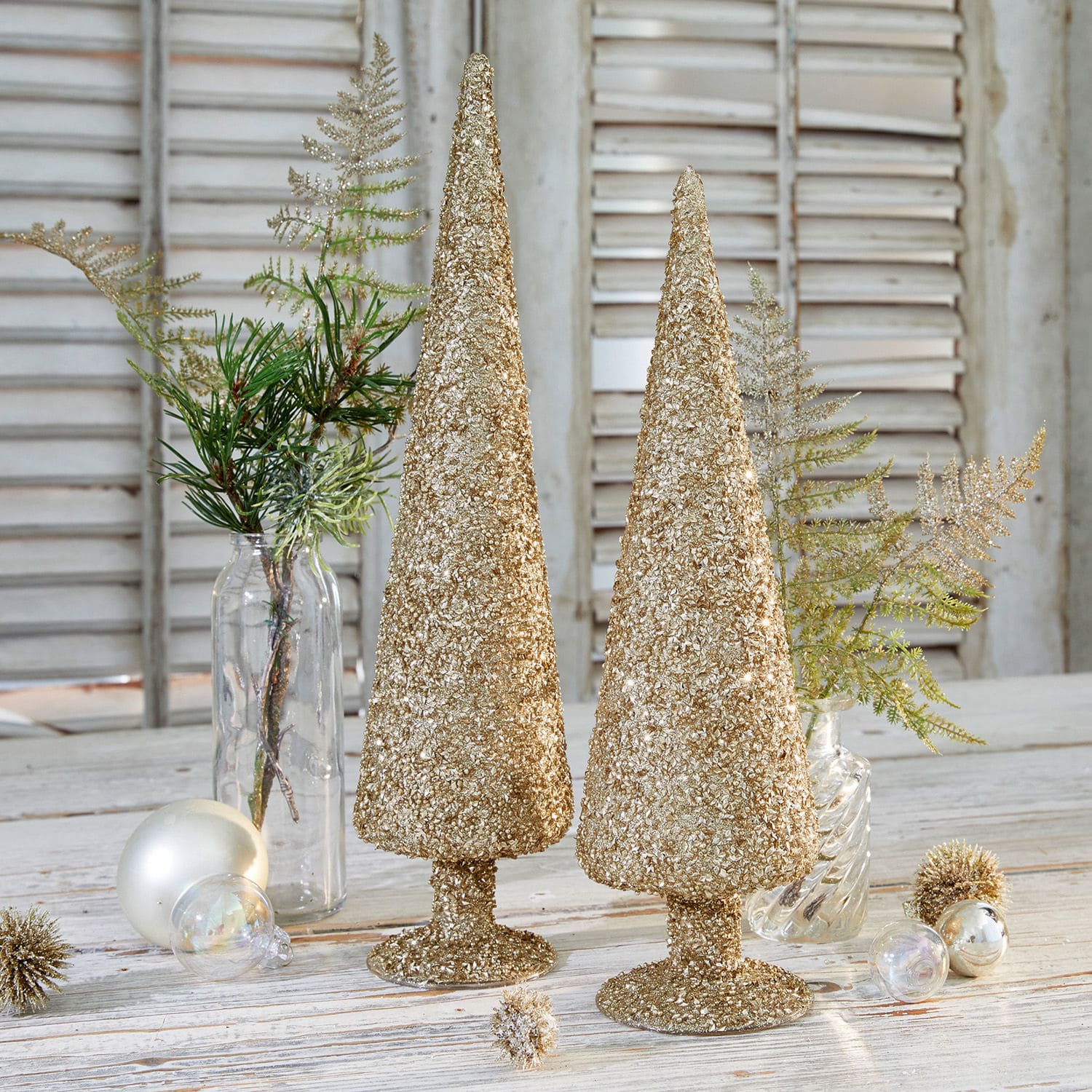 Coppia di alberelli decorativi Lawil