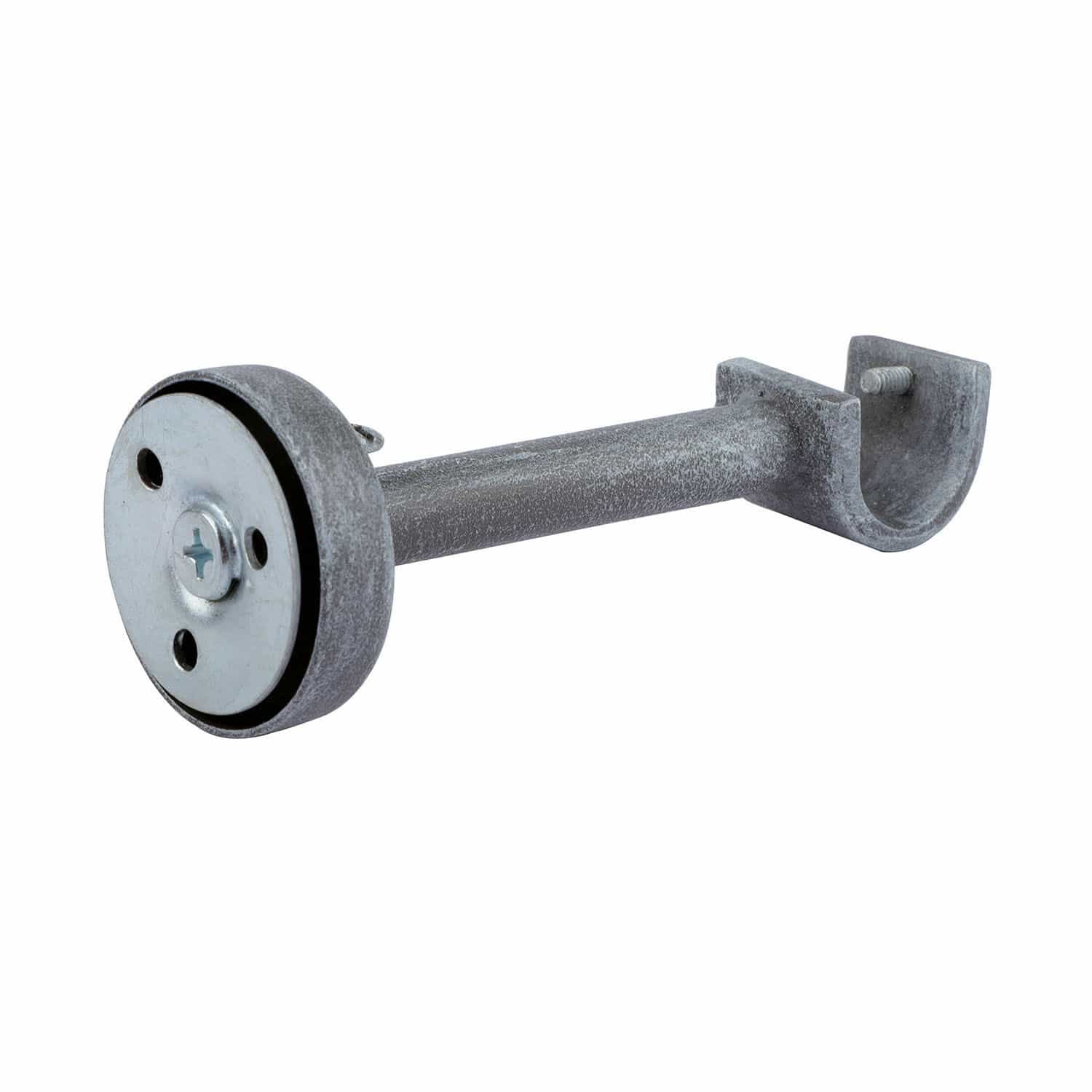 Asta per tende Shana Supporto metallico grigio con vite per montaggio sicuro a parete