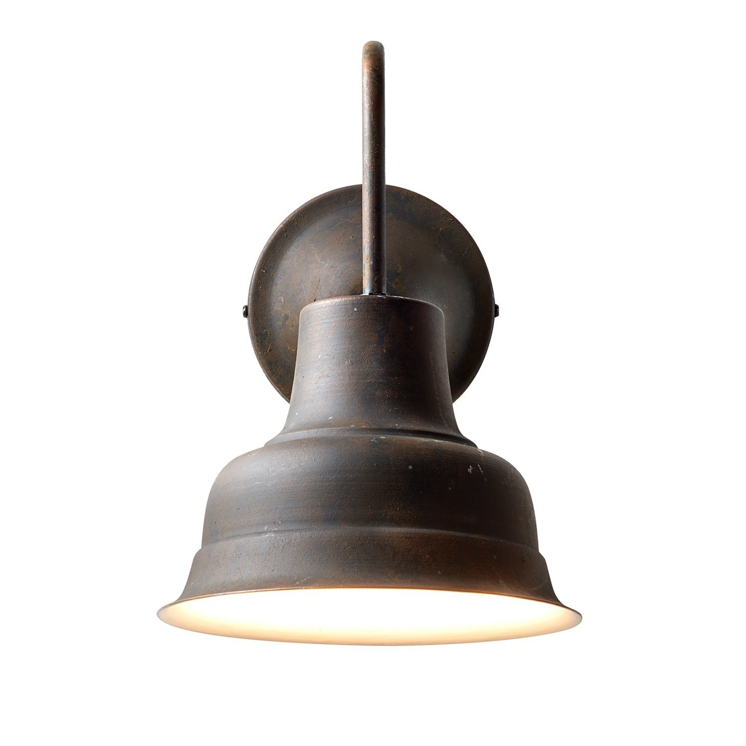 Lampada da parete Sidney Applique da parete in metallo nero ruggine con paralume classico per illuminazione interna