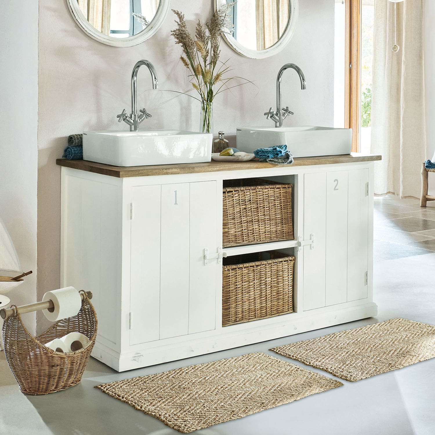 Mobile con doppio lavabo Océano
