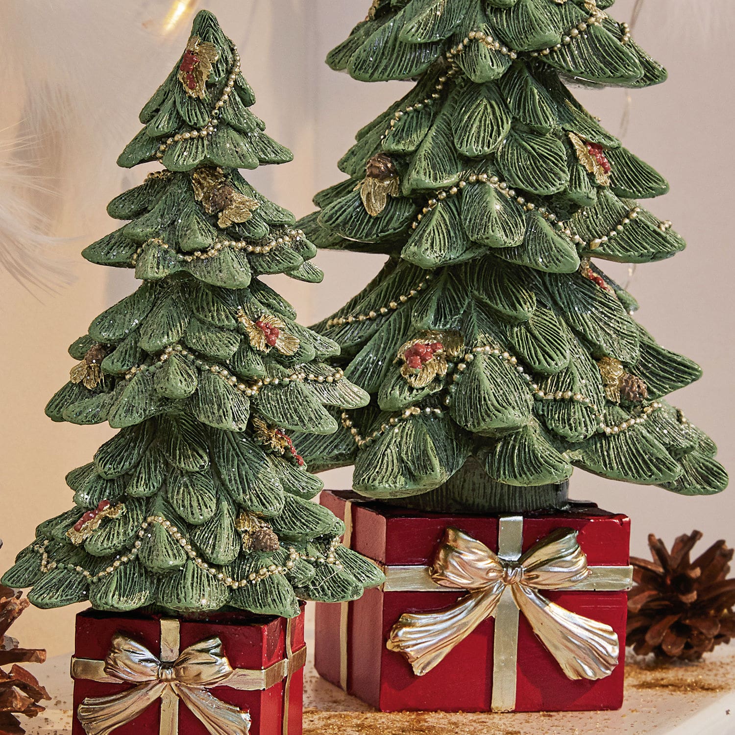 Coppia di alberelli decorativi Verne