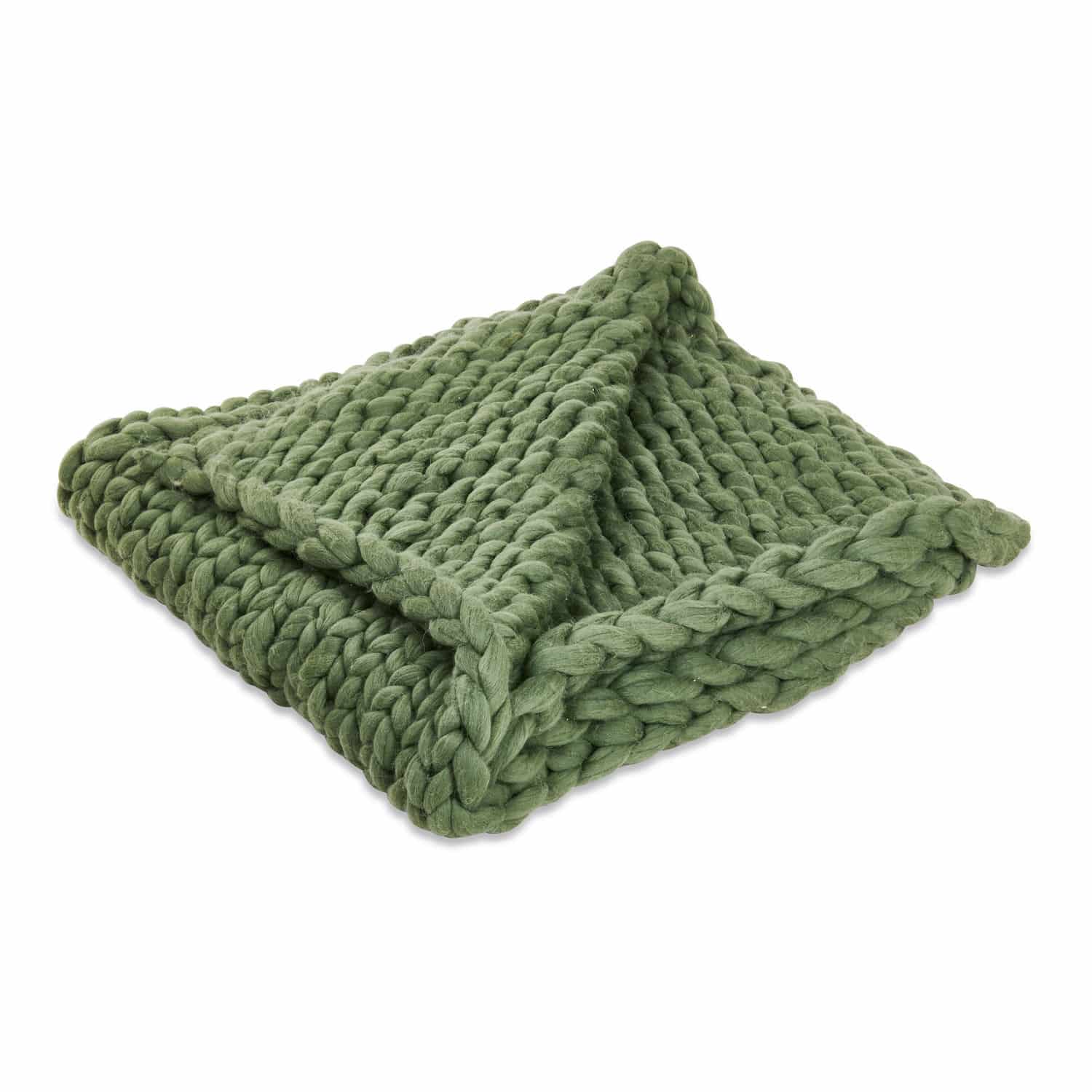 verde Plaid verde Reidous a maglia grossa, coperta decorativa morbida in materiale accogliente