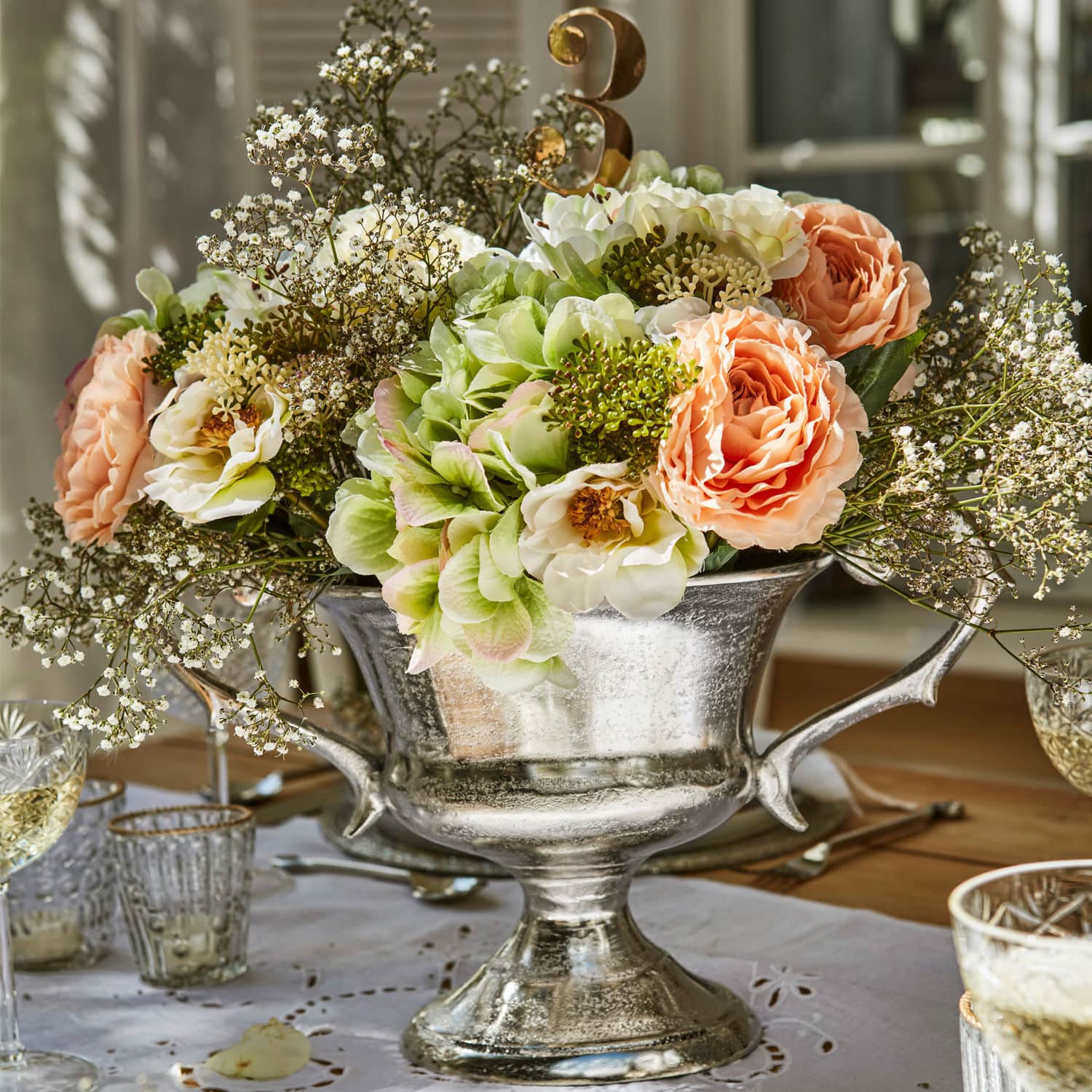 Coppia di fiori decorativi Alissia