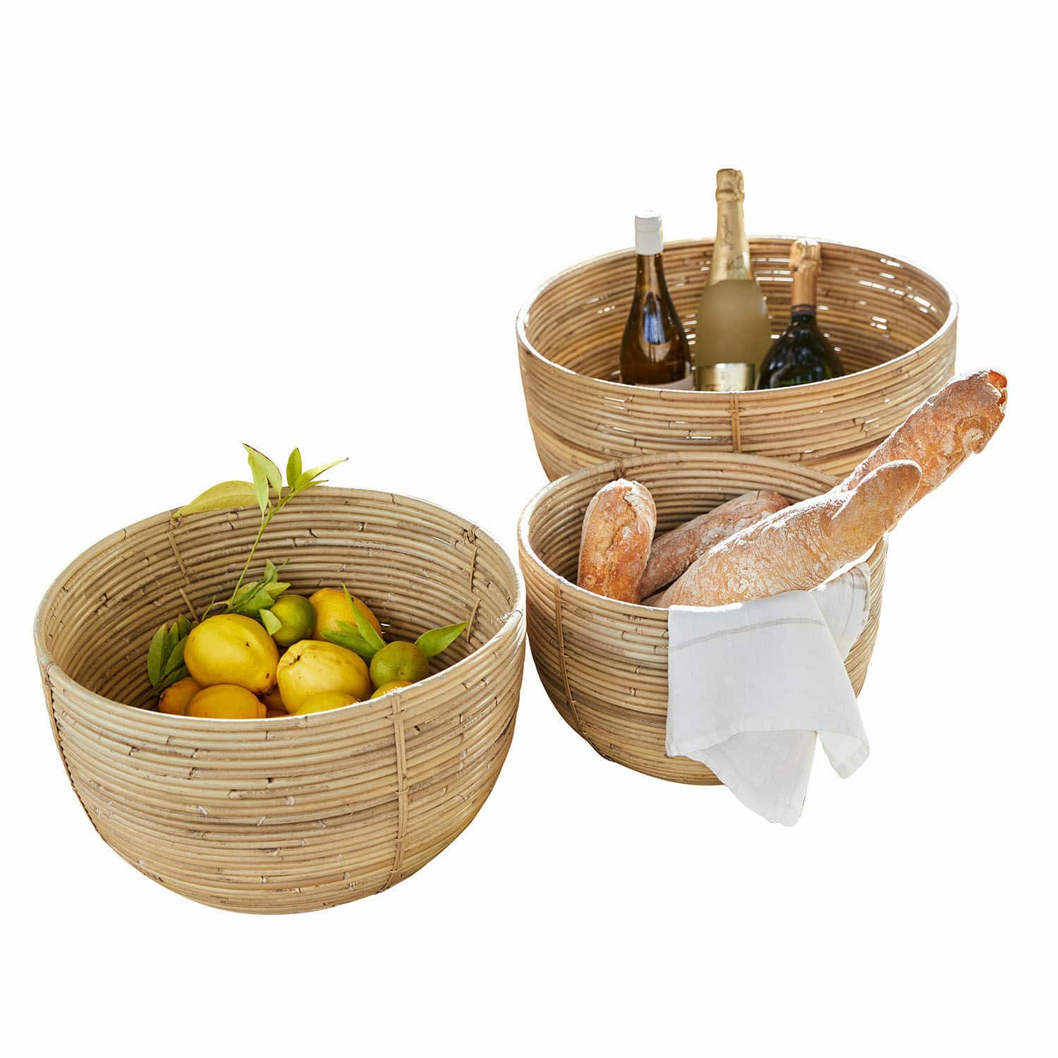 Set di 3 cesti Fosco
