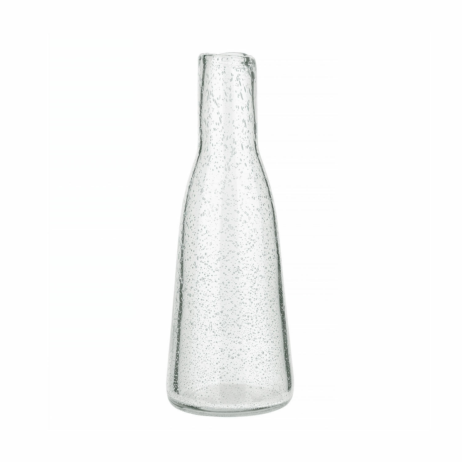 Caraffa Parilly Vaso in vetro trasparente con bolle d'aria, decorazione per interni, vetro chiaro