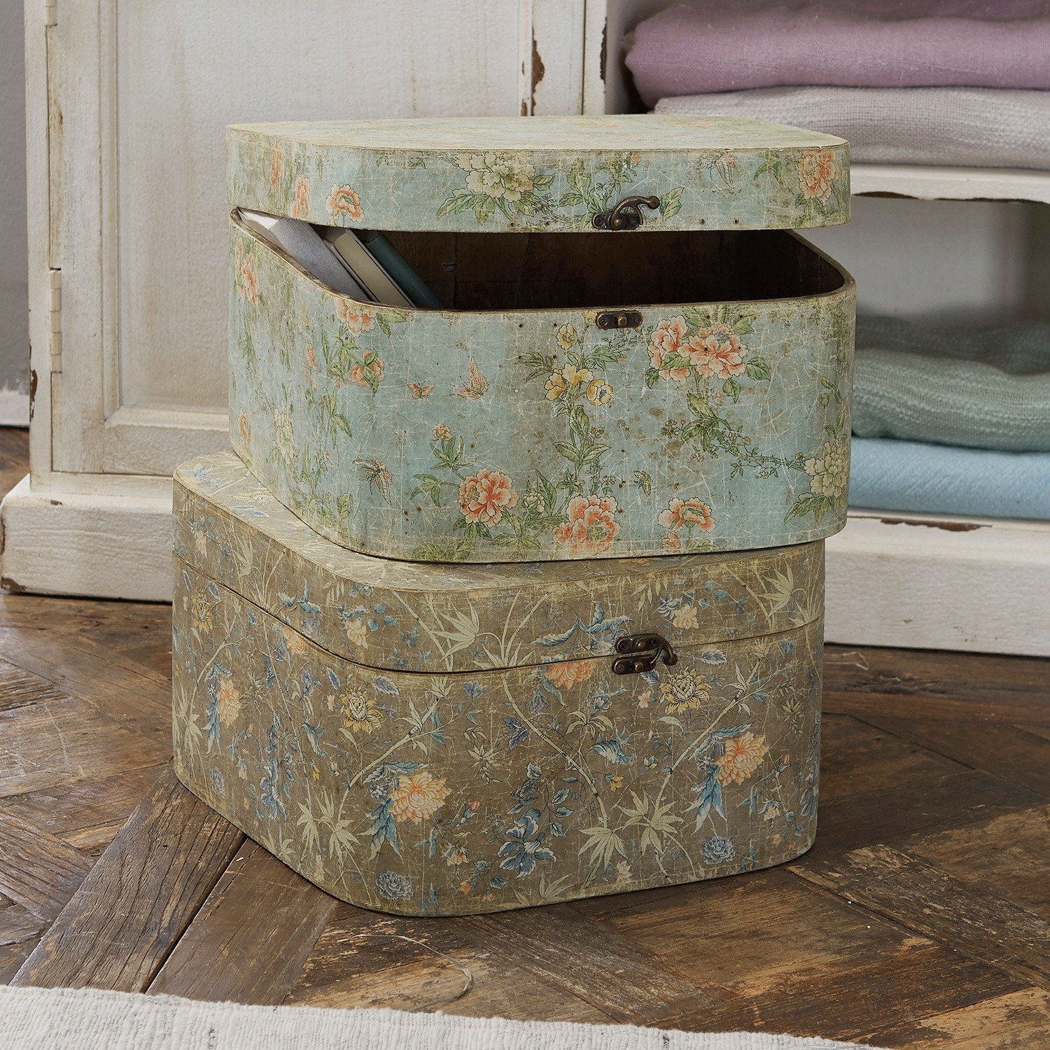 Coppia di scatole Mafleur