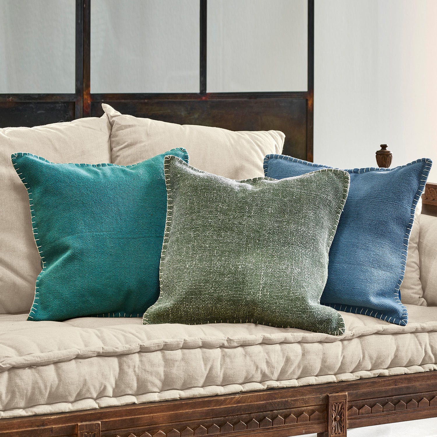 Set di 3 copricuscini Helvin