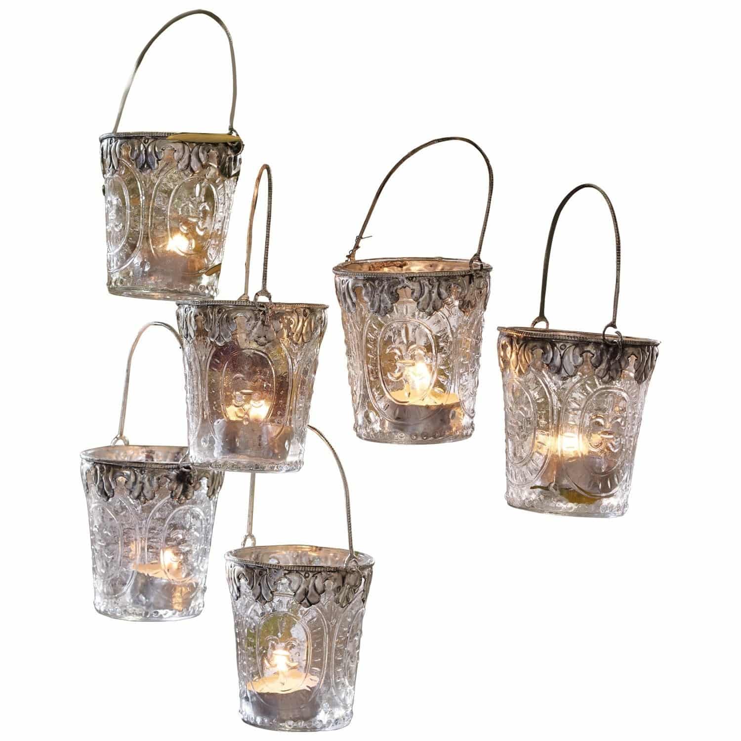 Set di 6 portalumini Lisanne