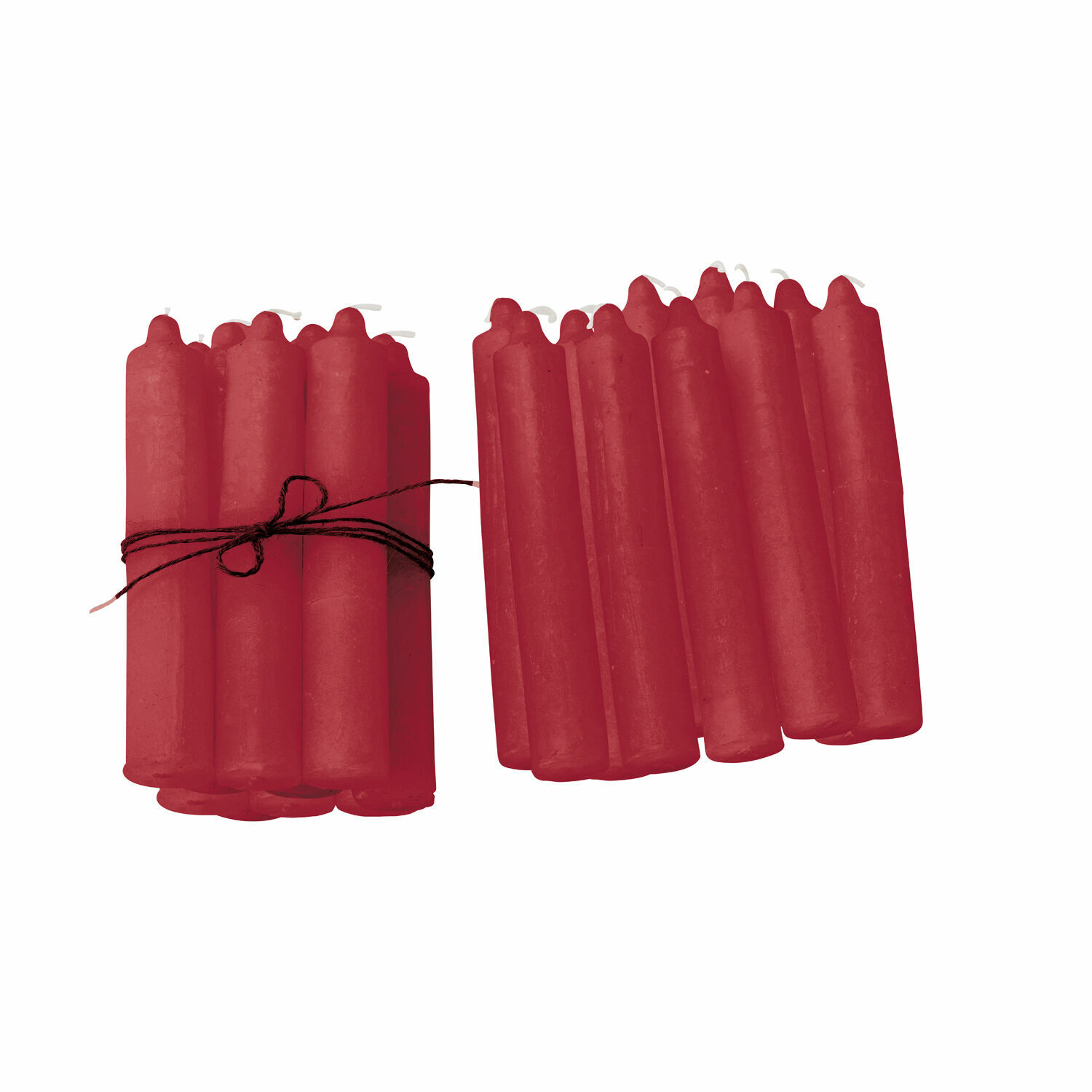 Set da 20 candele rosse Noufa in cera, decorazione e illuminazione per interni