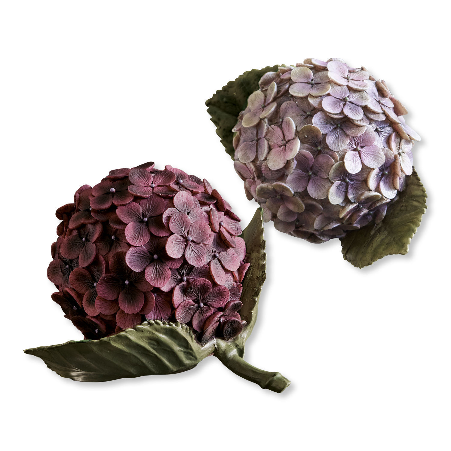 Coppia di fiori decorativi Hortensie