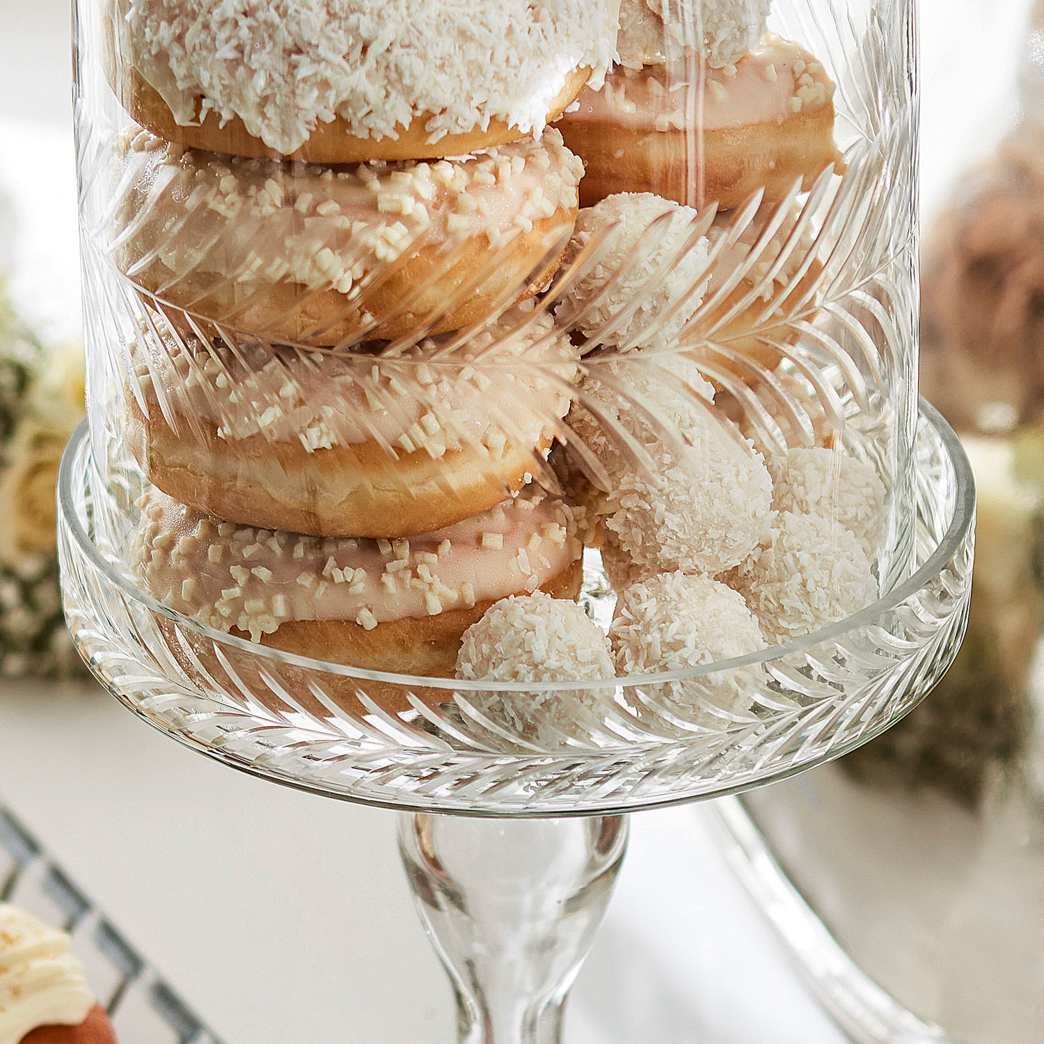 Alzata con campana in vetro Margueritte