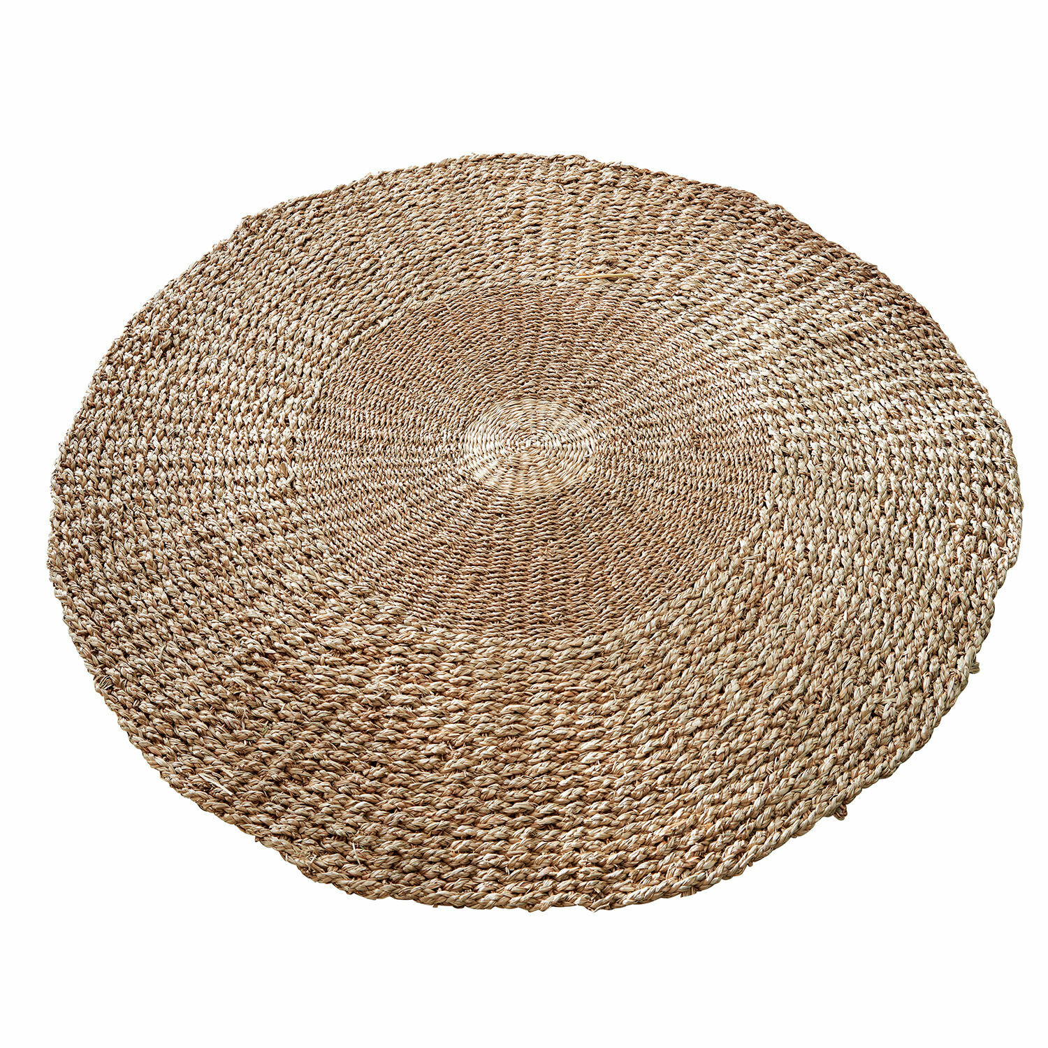 Tappeto Hénaménil Tappeto rotondo in erba marina intrecciata naturale beige per decorazione d'interni