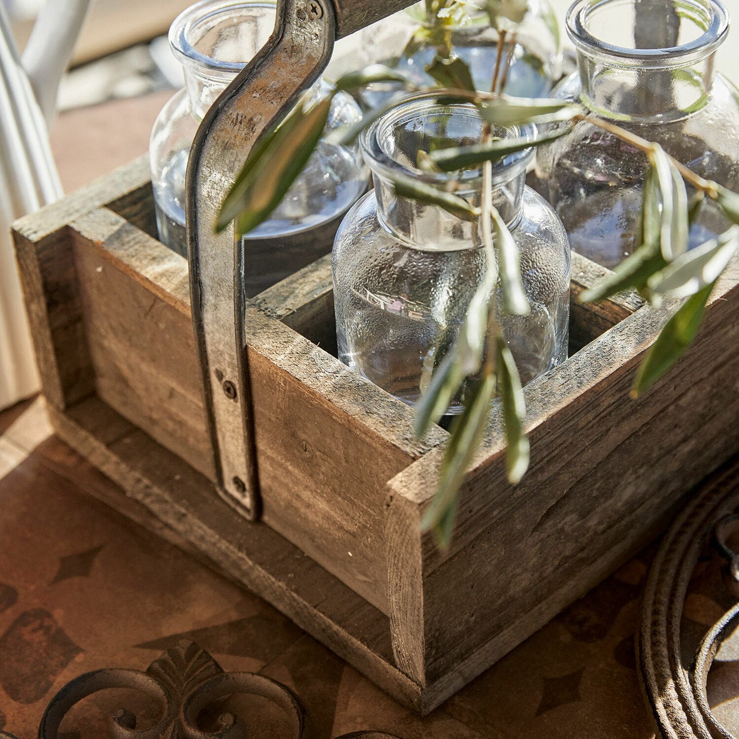 Set di 4 vasetti con cassetta Reverie