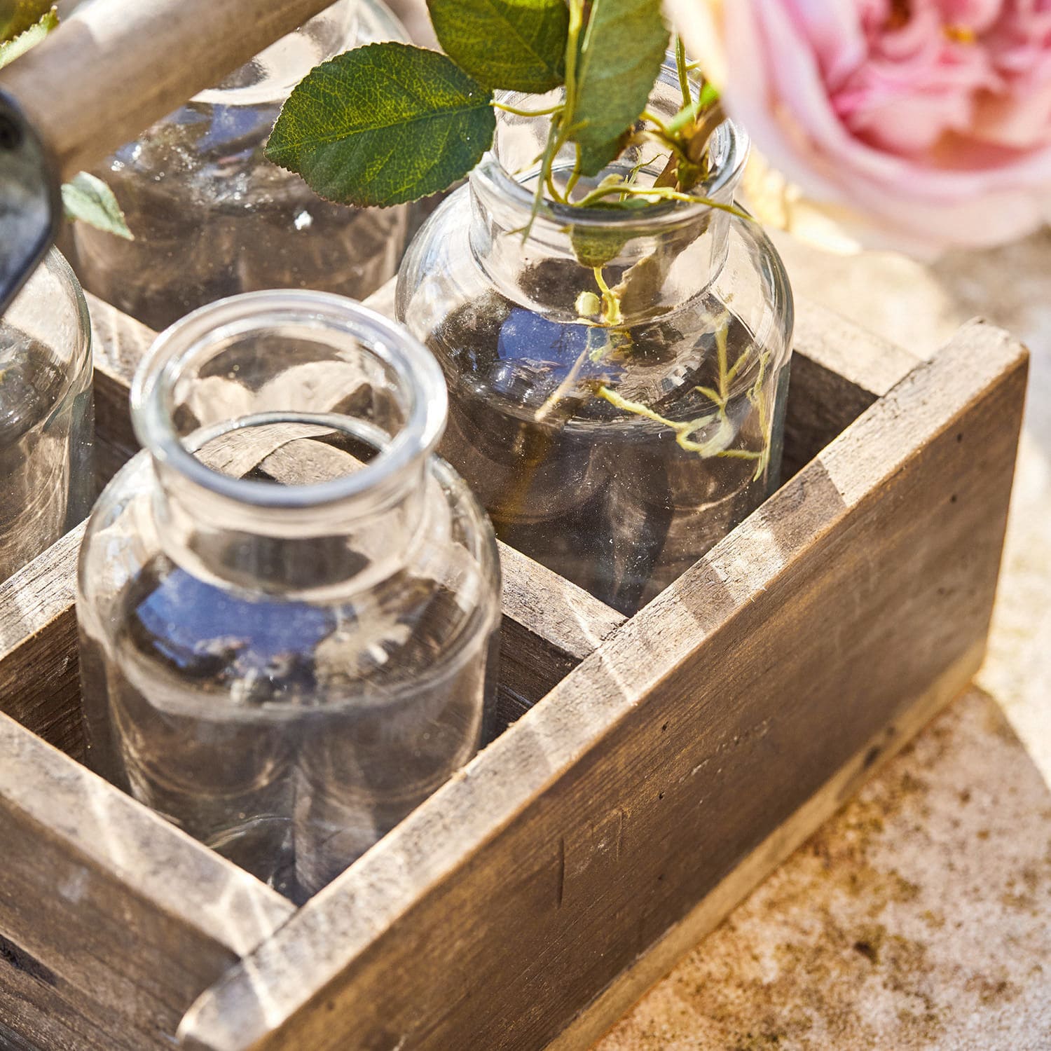 Set di 4 vasetti con cassetta Reverie