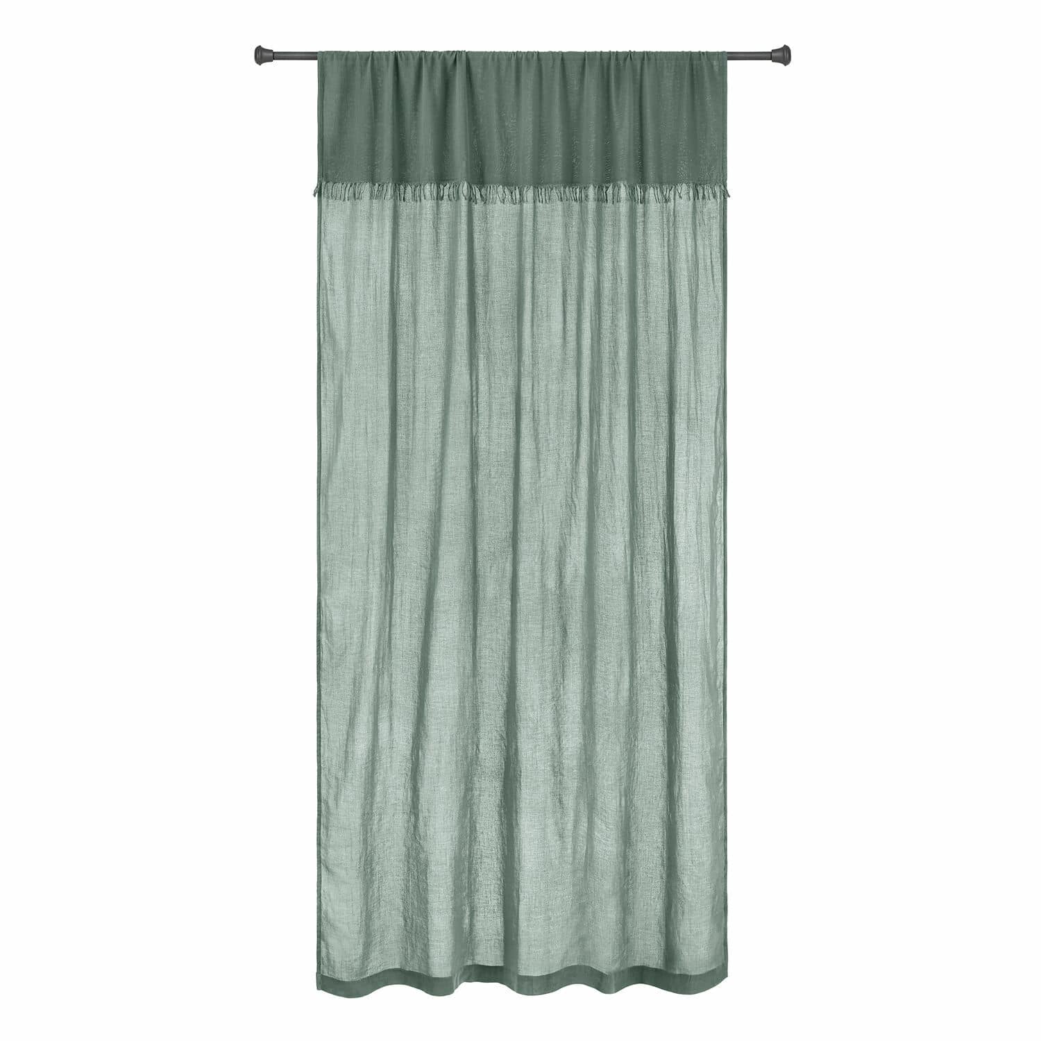 verde Tenda verde Dovinel in tessuto leggero con frange, tessuto decorativo e trasparente