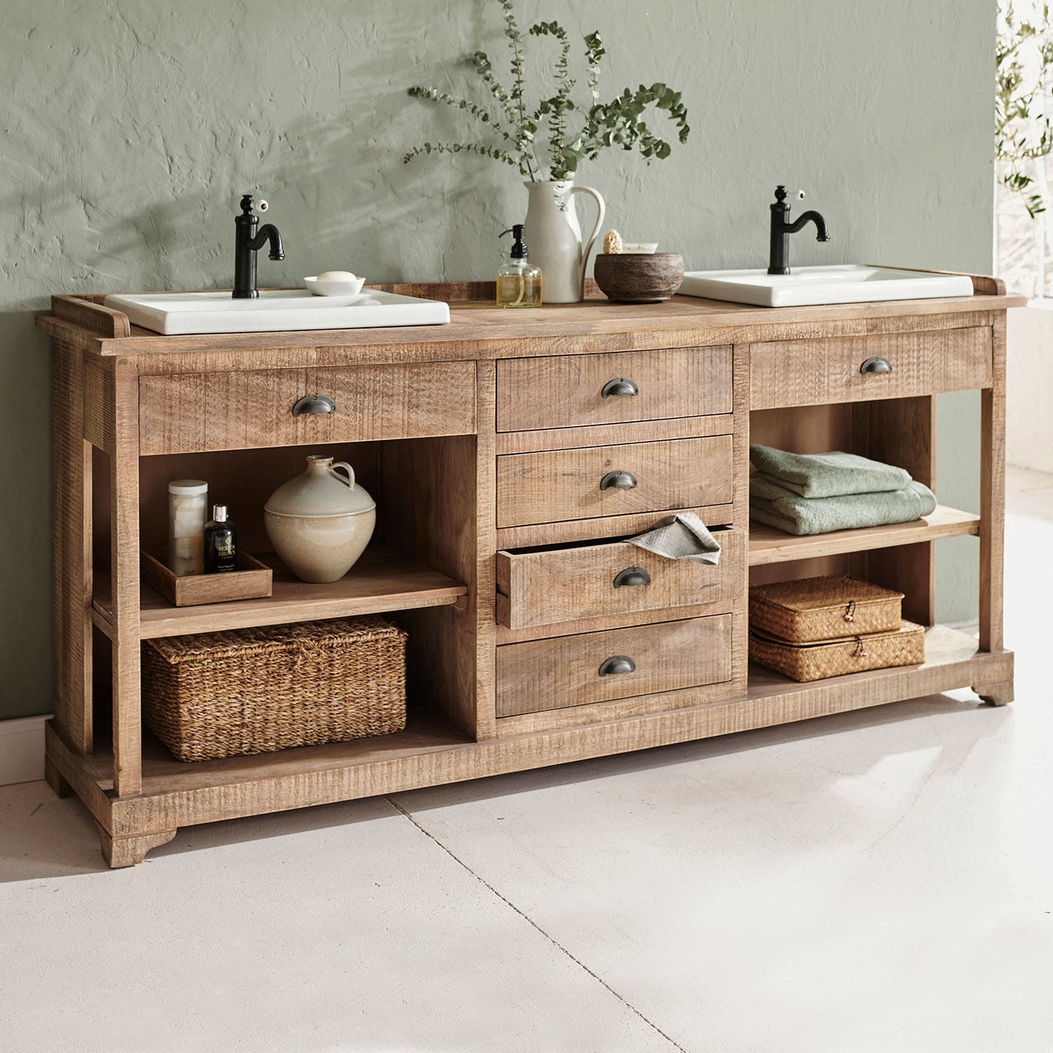 Mobile con doppio lavabo Farum