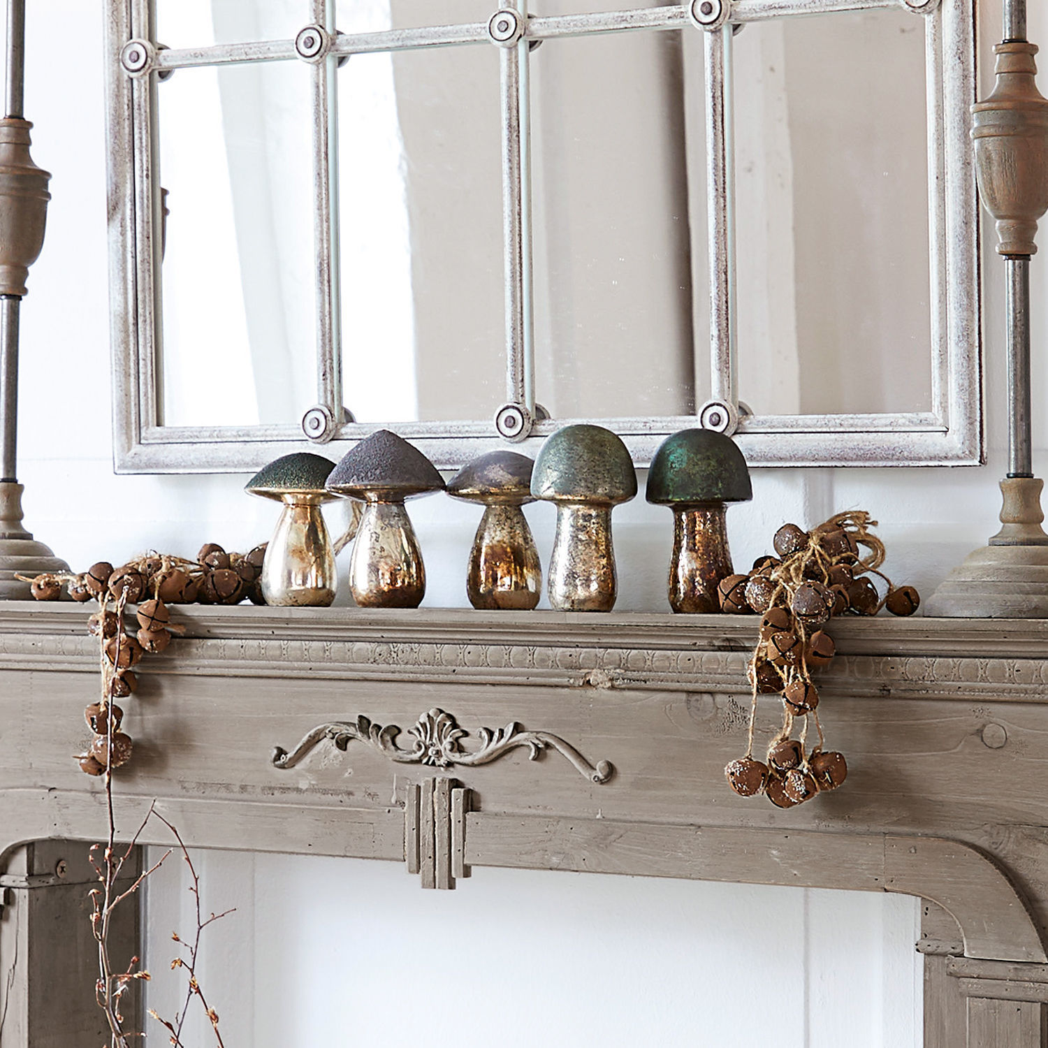 Set di 5 funghi decorativi Grana