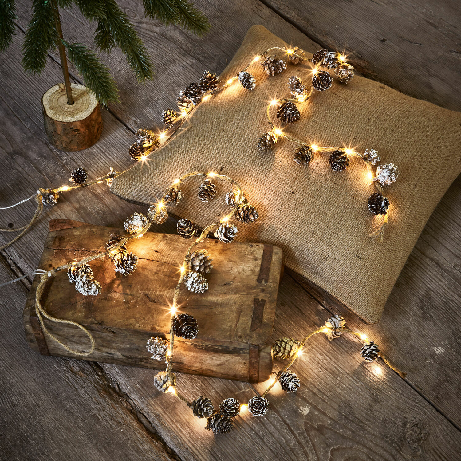 Coppia di catene luminose a LED Crane
