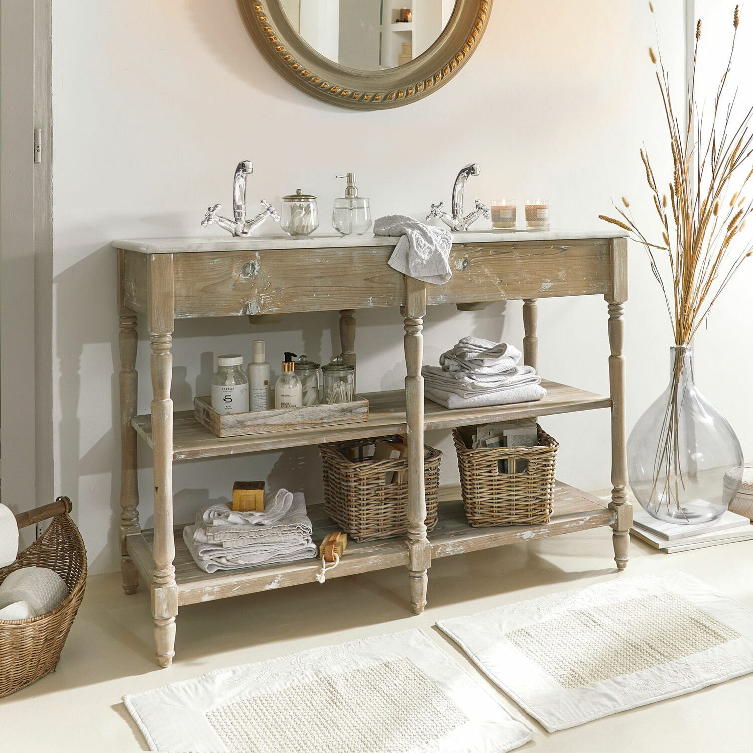 Mobile con doppio lavabo Tuisdan