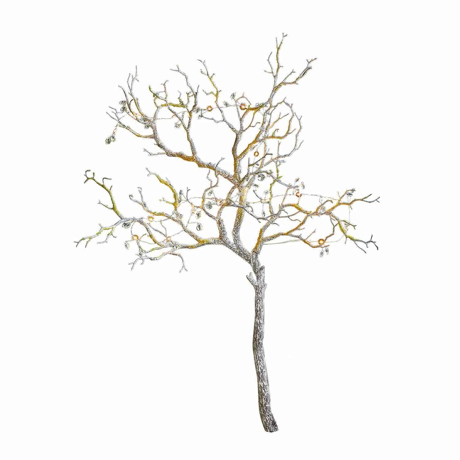 Ramo decorativo Orélie Albero decorativo in rami metallici colore naturale per interni e giardini