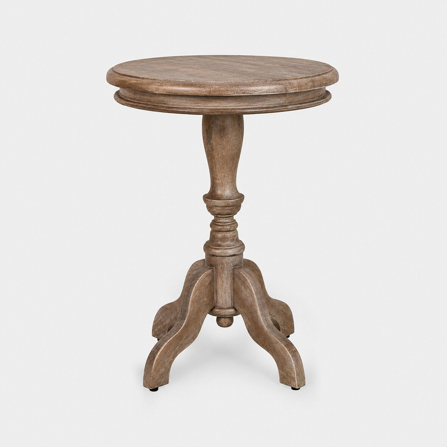 marrone antico Tavolino rotondo Mengomeyen in legno colore marrone antico, mobile elegante per soggiorno