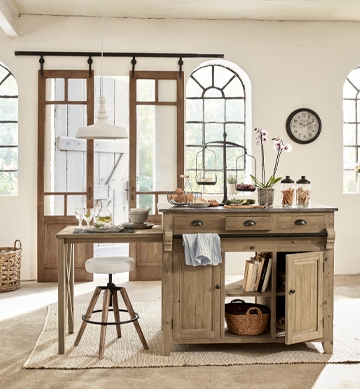 Stile country per la cucina loft