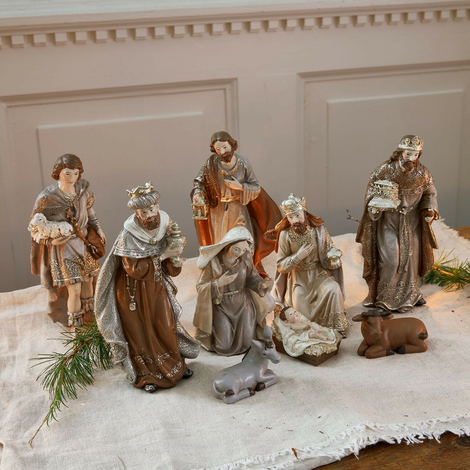 Set di 9 statuine per culla Caprinas
