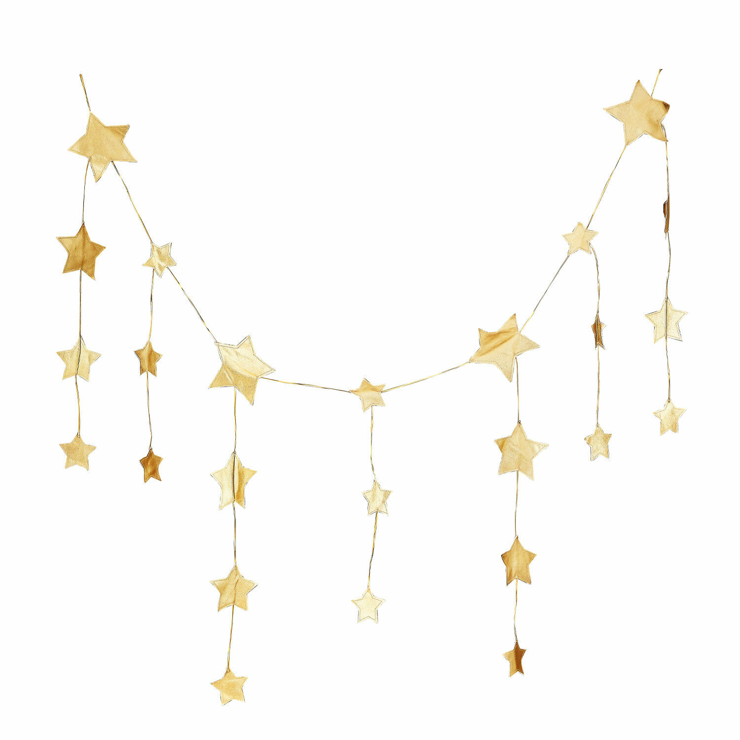 Festone Étoilin Ghirlanda decorativa in tessuto con stelle dorate per decorazioni interne festive