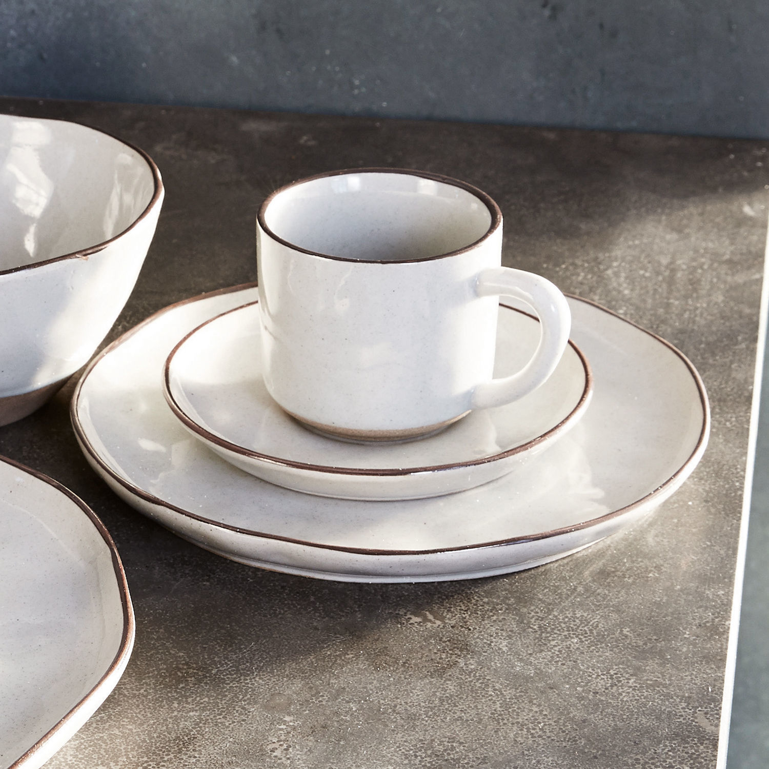 Set di 6 tazze con piattino Biarré