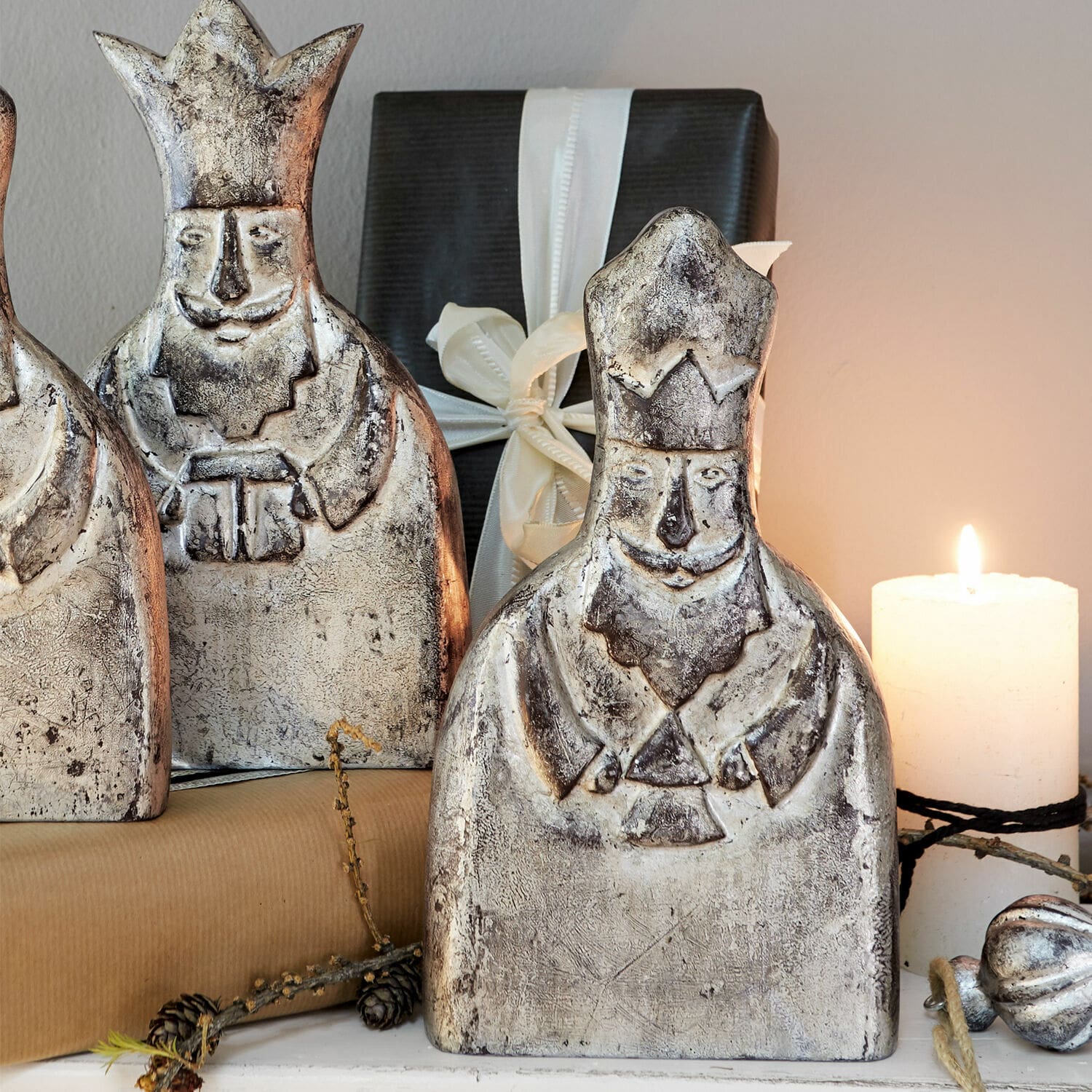 Set di 3 statuette Borough