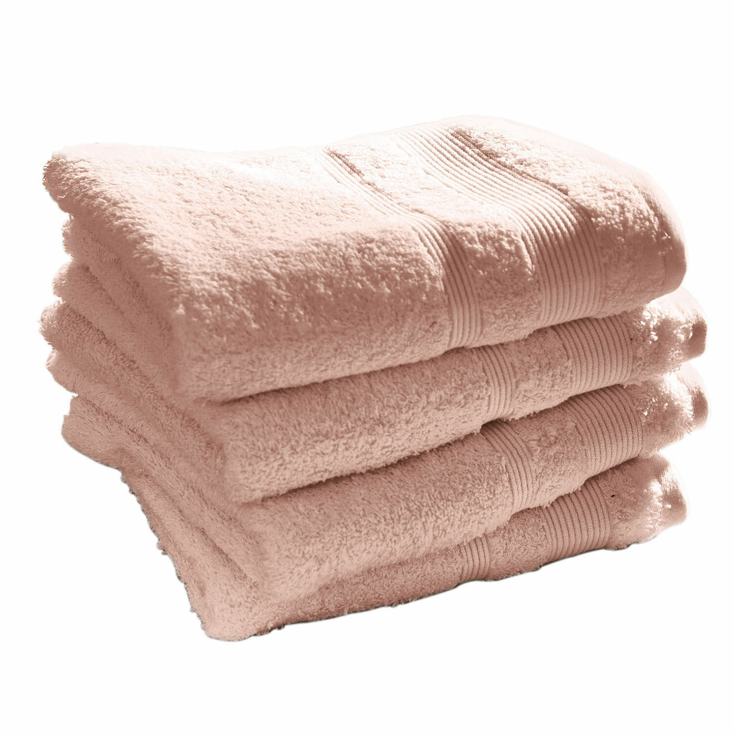 terracotta Set di 4 asciugamani in cotone morbido color terracotta per il bagno