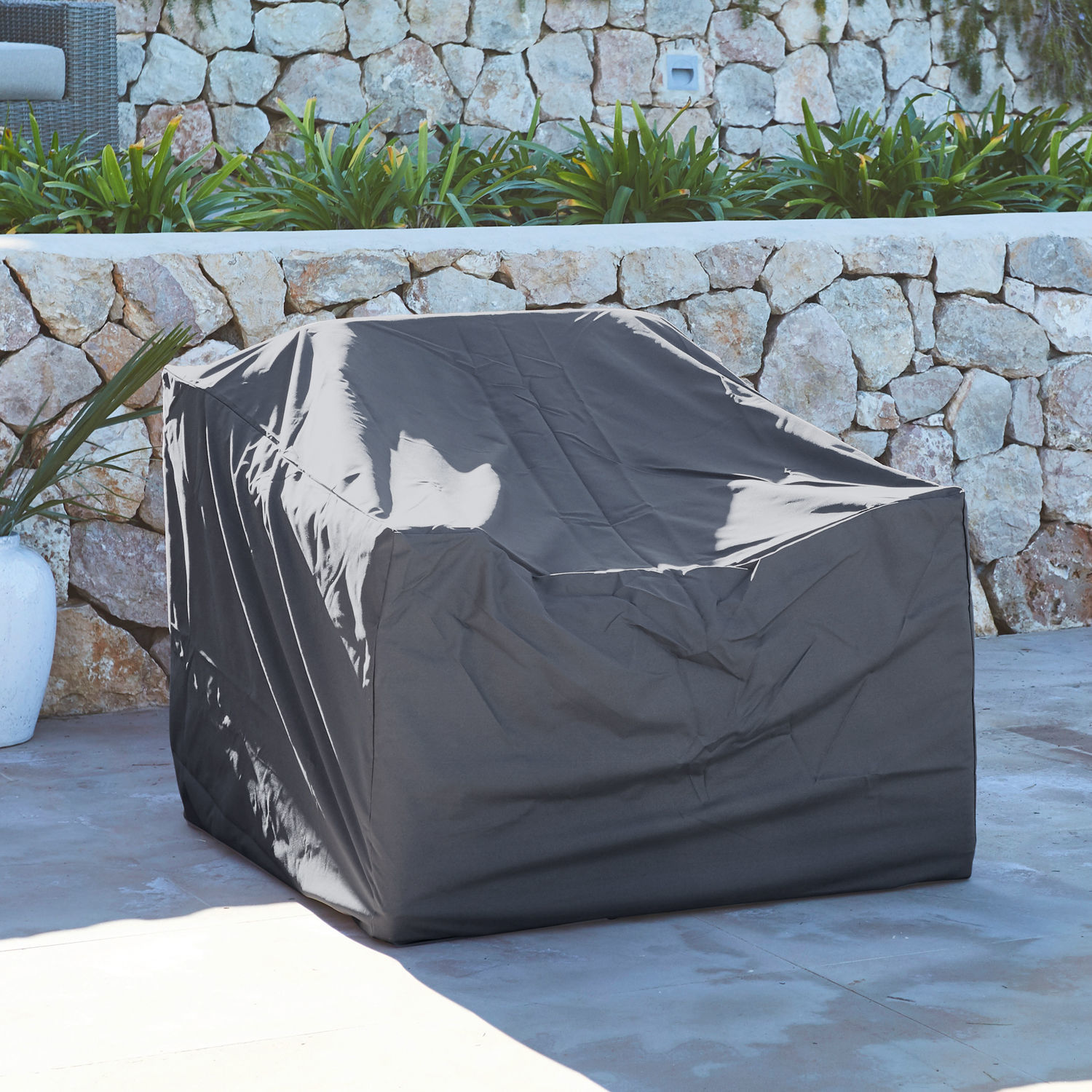 Telone di copertura Loma Copertura nera impermeabile per mobili da giardino, protezione contro gli agenti atmosferici