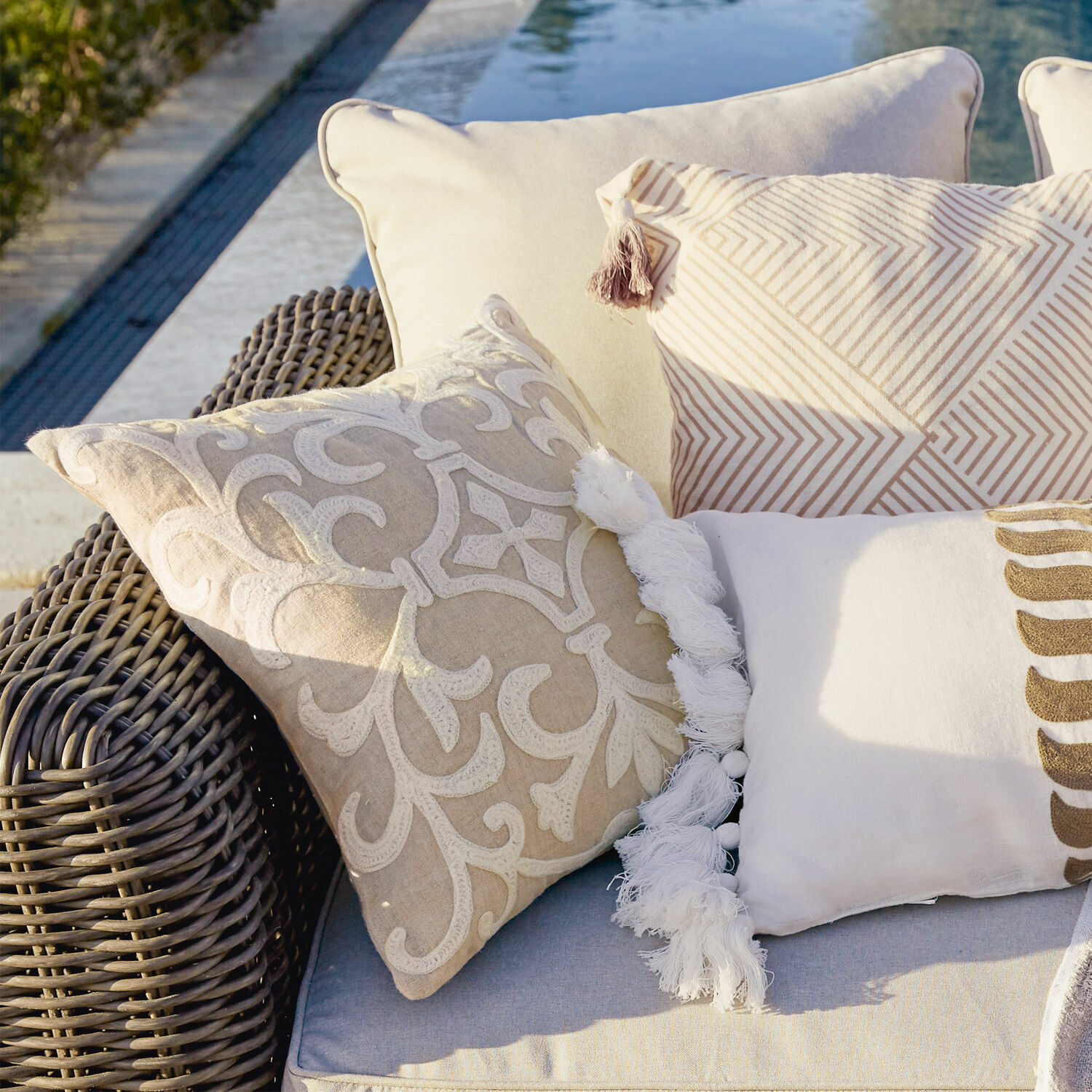 Set di 4 copricuscini Olette
