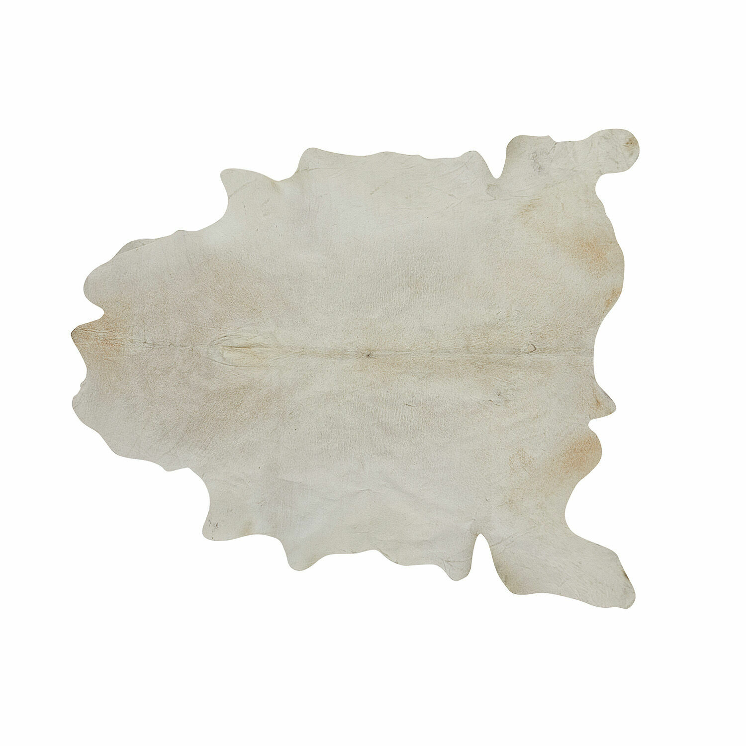Tappeto in pelle di mucca Edward Pelle bovina bianca naturale di forma irregolare, materiale per decorazione e artigianato