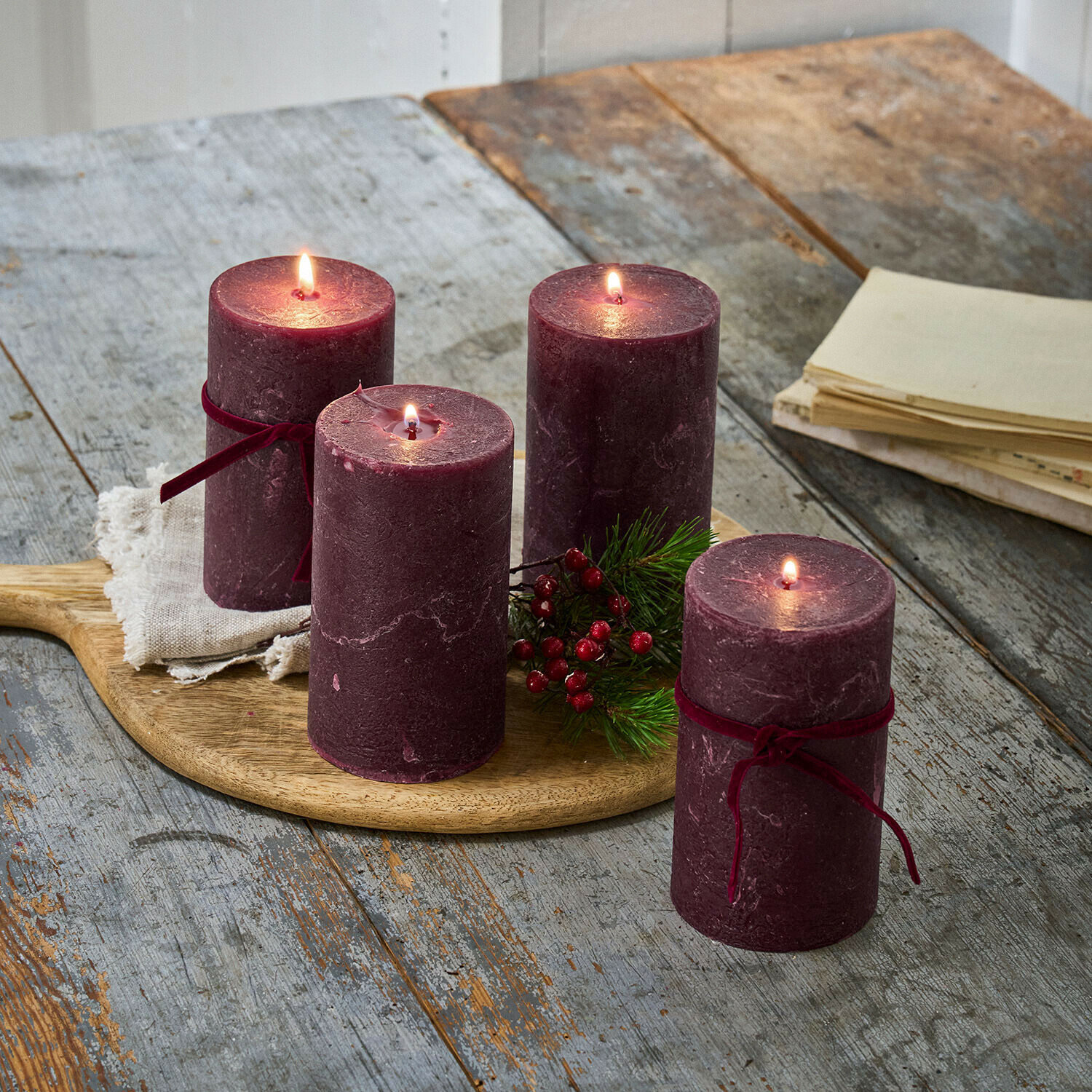 Set di 4 candele Braga