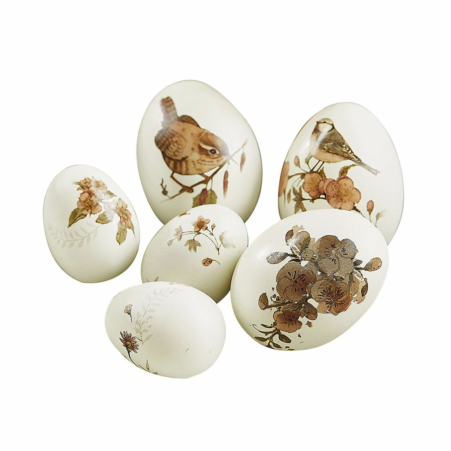 Set di 6 uova decorative Sylphette