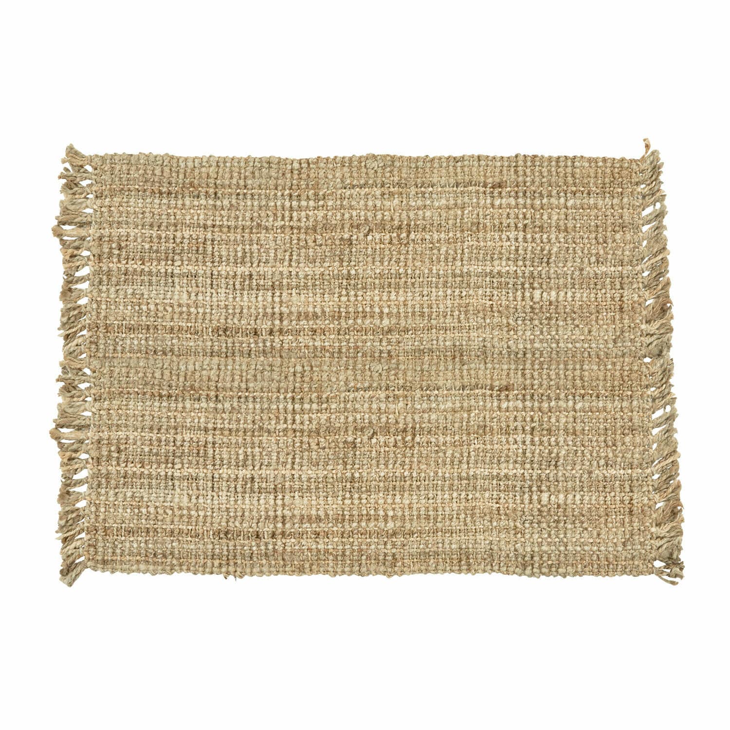 Tappeto Hermitage Tappeto beige naturale in juta con frange, accessorio durevole ed ecologico per la casa