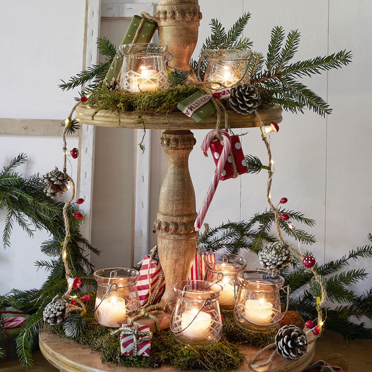 Set di 6 portalumini di vetro Mathilde