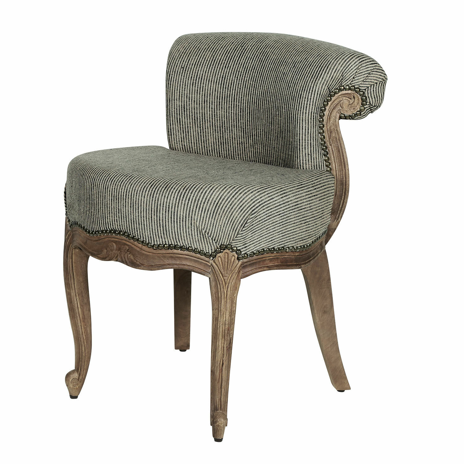 nero/crema/marrone Poltrona Rivel con rivestimento nero-crema e struttura in legno, design classico per soggiorno