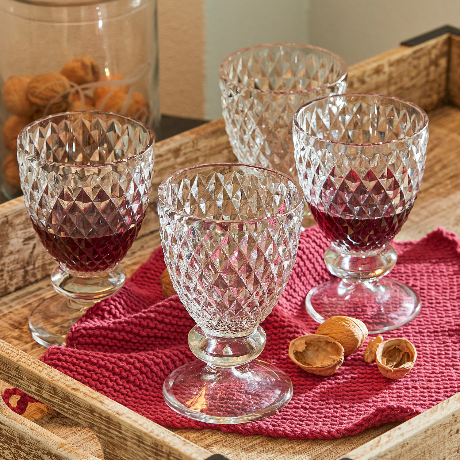 Set di 4 bicchieri da vino Nantes