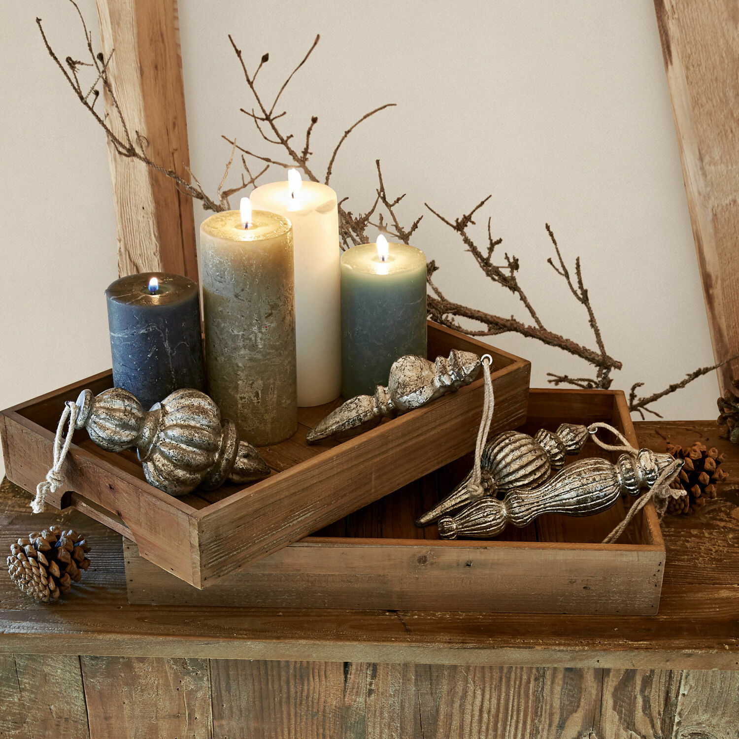 Set di 4 decorazioni da appendere Molinara