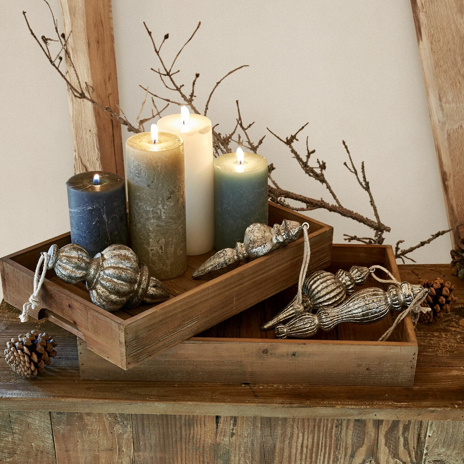 Set di 4 decorazioni da appendere Molinara