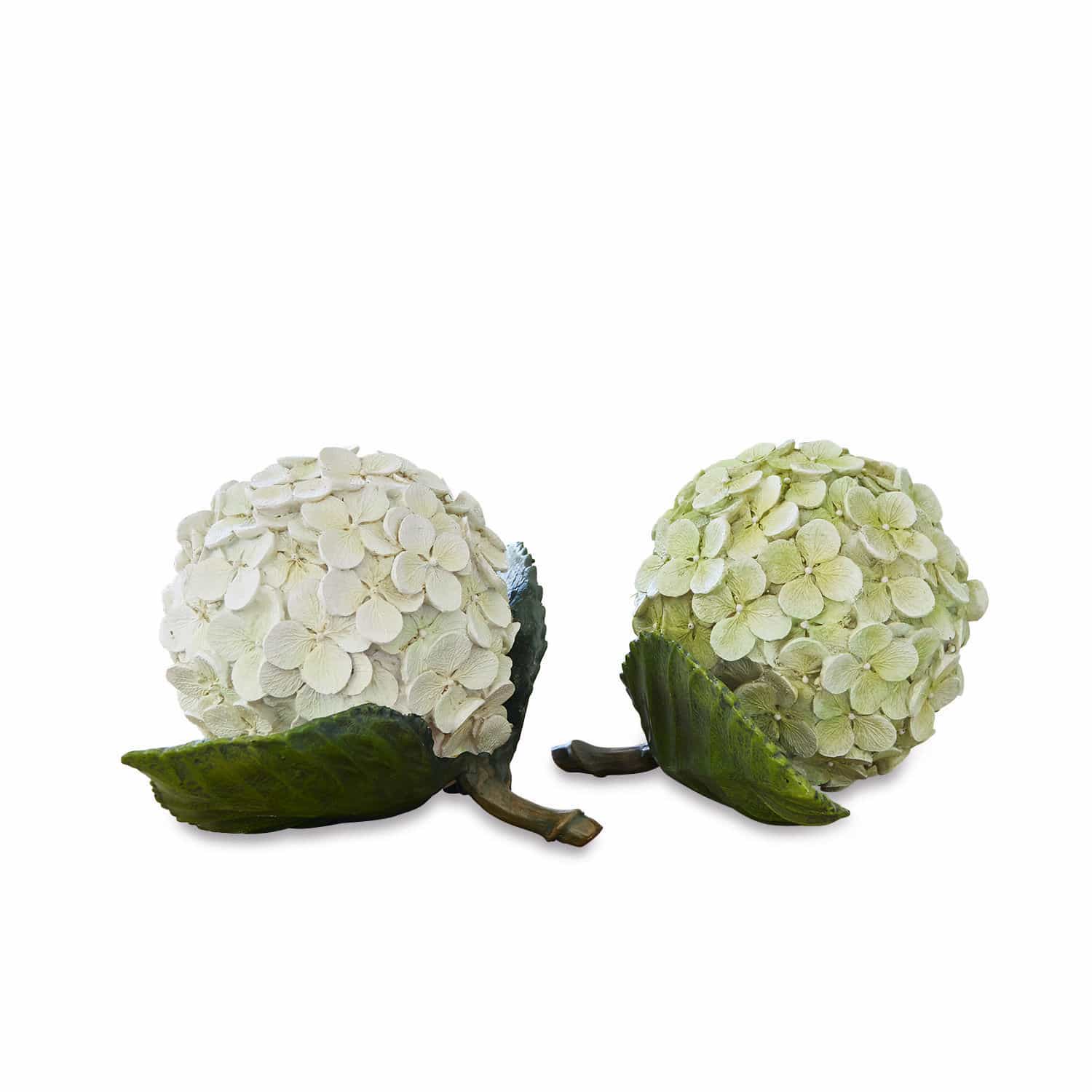 verde/bianco Set di 2 fiori decorativi ortensia verde e bianco per arredamento e decorazioni