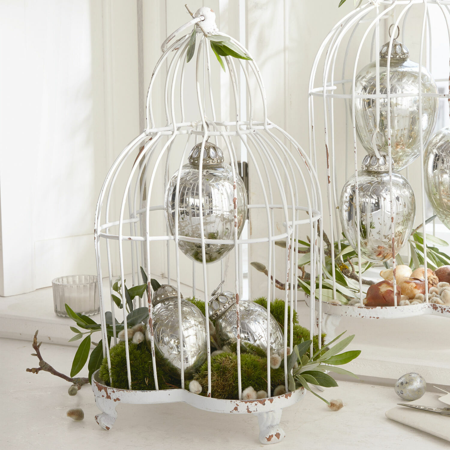 Coppia di gabbie decorative Oudenarde