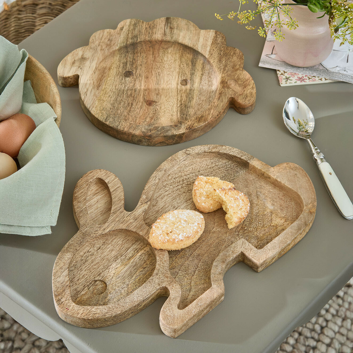 Coppia di taglieri Rainboway Tagliere in legno naturale a forma di animali, decorativo e pratico per servire snack e antipasti